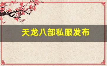 天龙八部私服发布(天龙八部手游体验服官网下载)